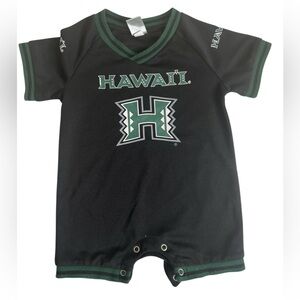 Colosseum Kids Black & Green Hawaii Jersey Onesie